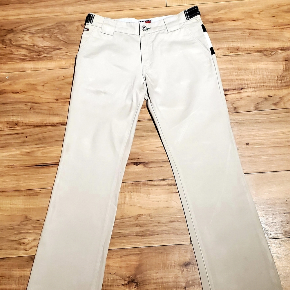 Tommy Girl jeans with multiple tommy flag accents